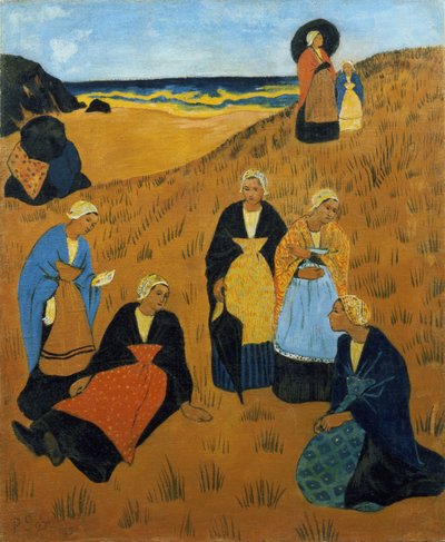 Jeunes femmes bretonnes portant des châles, ou Les Filles de Douarnenez, 1895 - Paul Sérusier